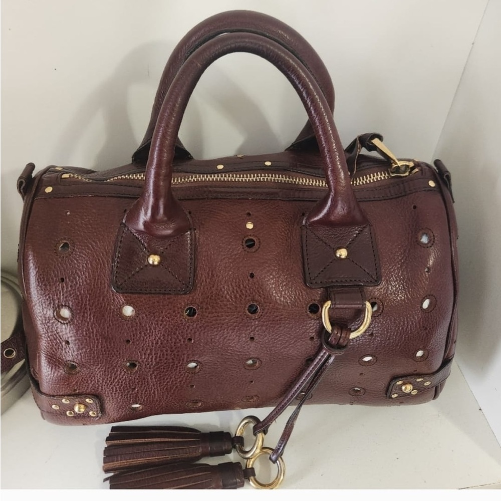Like New!Marc Jacob's ( Made in Italy), Laser Cut Brigittte Brown Satchel bag